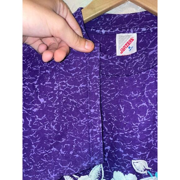Vintage Las Vegas Shirt Floral Hummingbird Graphic Purple Tee 90s 1991 VTG M - Picture 7 of 12